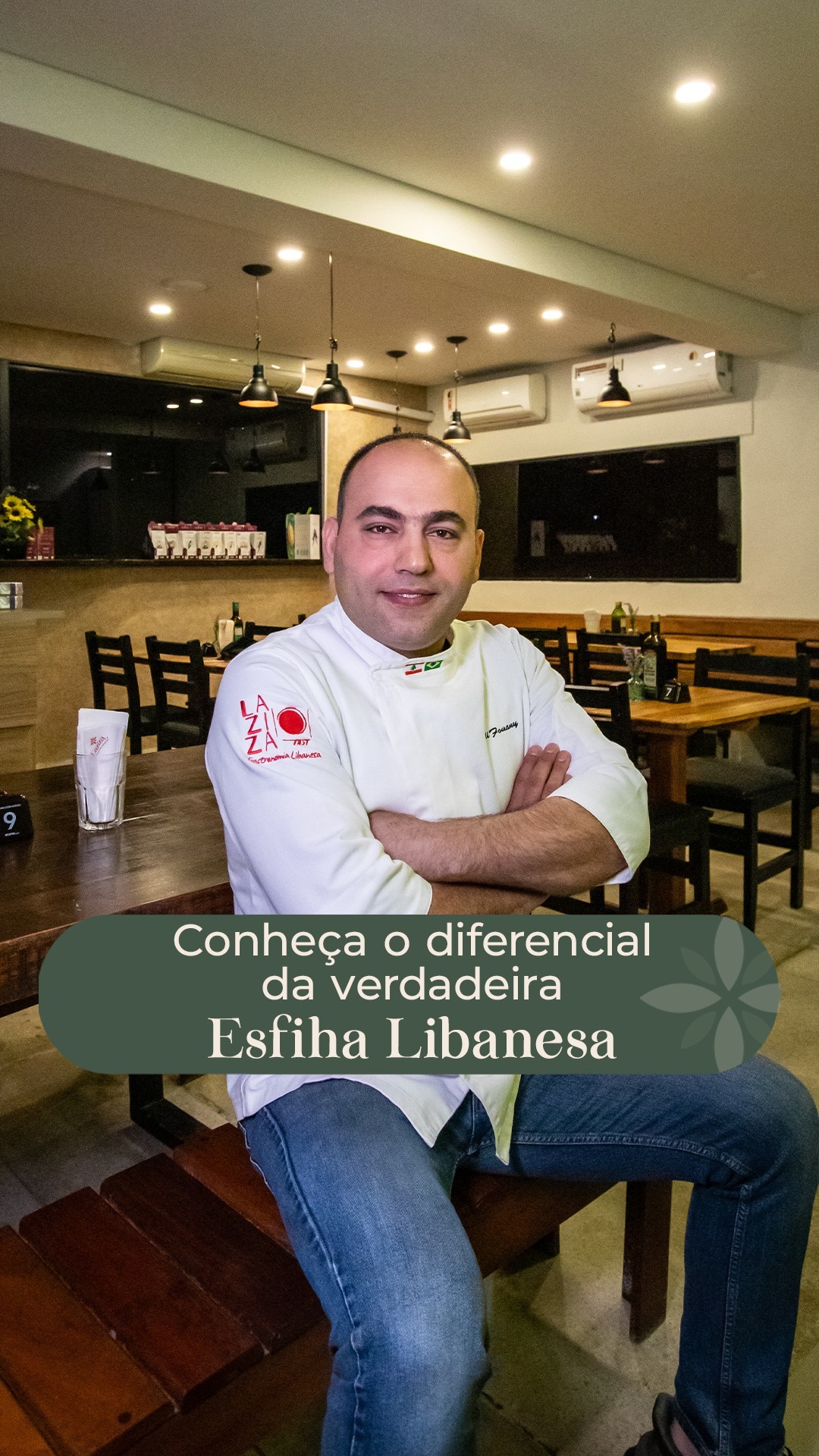 Retrato do chef Ali no Laziza